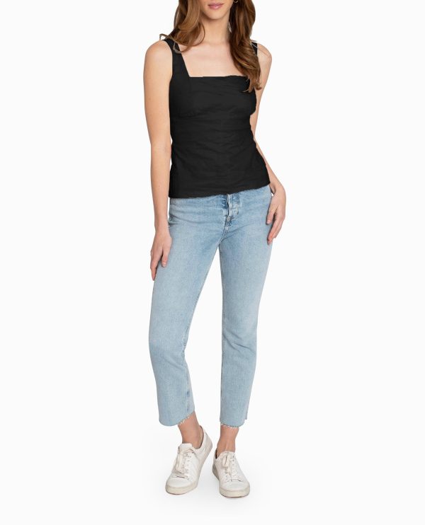 cotton metal square neck cami