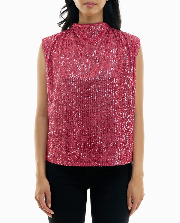sequin sleeveless top