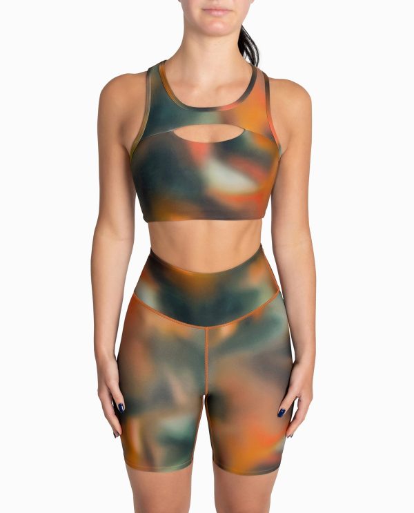 cut out racerback sports bra